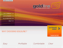 Tablet Screenshot of goldline899.com